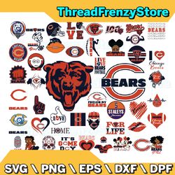 50 Files Chicago Bears Team Bundle Svg, Chicago Bears svg, NFL Teams svg, NFL Svg, Png, Dxf, Eps, Instant Download