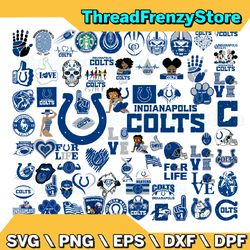 50 Files Indianapolis Colts Team Bundle Svg, Indianapolis Svg, Colts svg, NFL teams svg, NFL svg,, png dxf,eps