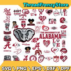 50 Files Alabama Crimson Tide Team Bundle Svg, Alabama Crimson Tide svg, NFL Teams svg, NFL Svg, Png, Dxf, Eps