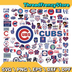 91 Files Chicago Cubs Team Bundles Svg, Chicago Cubs Svg, MLB Svg, MLB Team Svg, MLB Svg, Png, Dxf, Eps, Jpg