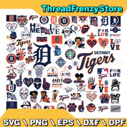 86 Files Detroit Tigers Team Bundles Svg, Detroit Tigers Svg, MLB Team Svg, MLB Svg, Png, Dxf, Eps, Jpg