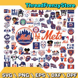 81 Files New York Mets Team Bundles Svg, New York Mets Svg, MLB Team Svg, MLB Svg, Png, Dxf, Eps, Jpg, Instant Download
