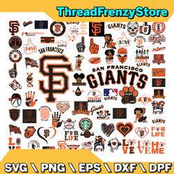 84 Files San Francisco Giants Team Bundles Svg, San Francisco Giants Svg, MLB Team Svg, MLB Svg, Png, Dxf, Eps, Jpg