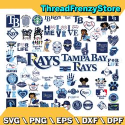 75 Files Tampa Bay Rays Team Bundles Svg, Tampa Bay Rays Svg, MLB Team Svg, MLB Svg, Png, Dxf, Eps, Jpg