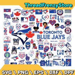 74 Files Toronto Blue Jays Team Bundles Svg, Toronto Blue Jays Svg, MLB Team Svg, MLB Svg, Png, Dxf, Eps, Jpg