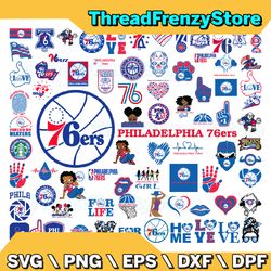81 Files Philadelphia 76ers Team Bundles Svg,Philadelphia 76ers svg, NBA Teams Svg, NBA Svg, Png, Dxf, Eps