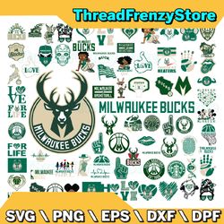 80 Files Milwaukee Bucks Team Bundles Svg, Milwaukee Bucks svg, NBA Teams Svg, NBA Svg, Png, Dxf, Eps, Instant Download
