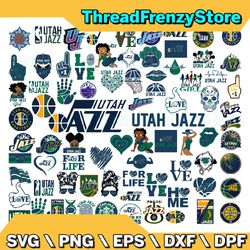 80 Files Utah Jazz Team Bundles Svg, Utah Jazz svg, NBA Teams Svg, NBA Svg, Png, Dxf, Eps, Instant Download
