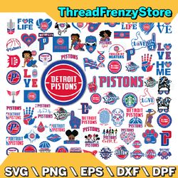 88 Files Detroit Pistons Team Bundles Svg, Detroit Pistons svg, NBA Teams Svg, NBA Svg, Png, Dxf, Eps, Instant Download