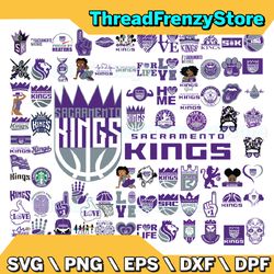 82 Files Sacramento Kings Team Bundles Svg, Sacramento Kings svg, NBA Teams Svg, NBA Svg, Png, Dxf, Eps