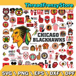 76 Files Chicago Blackhawks Team Bundles Svg, Chicago Blackhawks Svg, NHL Svg, NHL Svg, Png, Dxf, Eps, Instant Download
