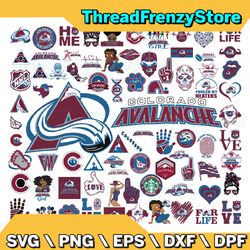 80 Files Colorado Avalanche Team Bundles Svg, Colorado Avalanche Svg, NHL Svg, NHL Svg, Png, Dxf, Eps, Instant Download