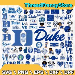 71 Files Duke Blue devil Team Bundle Svg, Duke Blue devil svg, NCAA Teams svg, NCAA Svg, Png, Dxf, Eps, Instant Download