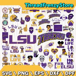 69 Files LSU Tigers Team Bundle Svg, LSU Tigers Svg, NCAA Teams svg, NCAA Svg, Png, Dxf, Eps, Instant Download