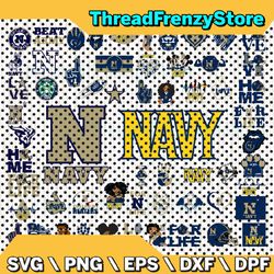 57 Files Navy Midshipmen Team Bundle Svg, Navy Midshipmen Svg, NCAA Teams svg, NCAA Svg, Png, Dxf, Eps, Instant Download