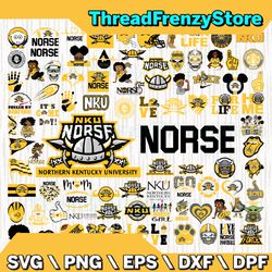 89 Files Northern Kentucky Norse Team Bundle Svg, Northern Kentucky NorseSvg, NCAA Teams svg, NCAA Svg, Png, Dxf