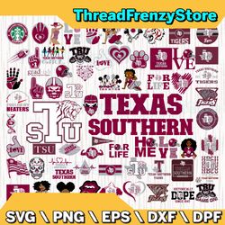 67 Files Texas Southern Tigers Team Bundle Svg, Texas Southern Tigers Svg, NCAA Teams svg, NCAA Svg, Png, Dxf, Eps