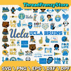 63 Files UCLA Bruins Team Bundle Svg, UCLA Bruins Svg, NCAA Teams svg, NCAA Svg, Png, Dxf, Eps, Instant Download