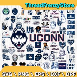 68 Files UConn Huskies Team Bundle Svg, UConn Huskies Svg, NCAA Teams svg, NCAA Svg, Png, Dxf, Eps, Instant Download