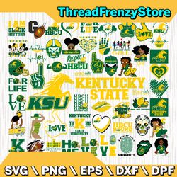 57 Files Kentucky State Team Bundles Svg, Kentucky State Svg, HBCU Team svg, Mega Bundle, Designs, Cricut