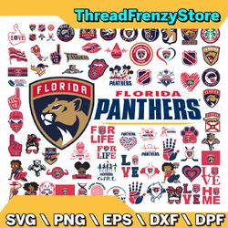 73 Files Florida Panthers Team Bundles Svg, Florida Panthers Svg, NHL Svg, NHL Svg, Png, Dxf, Eps, Instant Download