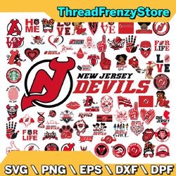 78 Files New Jersey Devils Team Bundles Svg, New Jersey Devils Svg, NHL Svg, NHL Svg, Png, Dxf, Eps, Instant Download