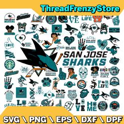 83 Files San Jose Sharks Team Bundles Svg, dxf, png, eps, San Jose San Jose Sharks svg, NHL Svg, NHL Svg, Png, Dxf