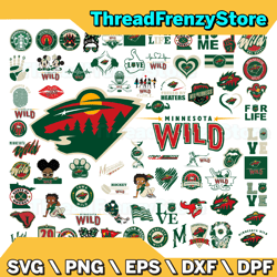 82 Files Minnesota Wild Team Bundles Svg, Minnesota Wild svg, NHL Svg, NHL Svg, Png, Dxf, Eps, Instant Download