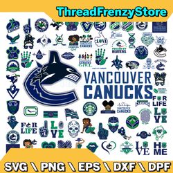 77 Files Vancouver Canucks Team Bundles Svg, Vancouver Canucks Svg, NHL Svg, NHL Svg, Png, Dxf, Eps, Instant Download