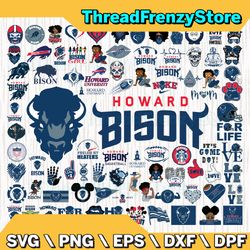 88 Files Howard Bison Team Bundle Svg, Howard Bison Svg, NCAA Teams svg, NCAA Svg, Png, Dxf, Eps, Instant Download