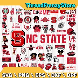 60 Files NC State Wolfpack Team Bundle Svg, NC State Wolfpack Svg, NCAA Teams svg, NCAA Svg, Png, Dxf, Eps