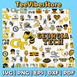 74 Files Georgia Tech Yellow Jackets Team Bundle Svg, Georgia Tech Yellow Jackets svg, NCAA Svg, Instant Download