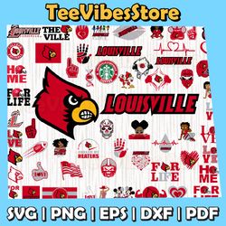 58 Files Louisville Cardinals Team Bundle Svg, Louisville Cardinals Svg, NCAA Teams svg, NCAA Svg, Instant Download
