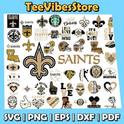 50 Files New Orleans Saints Team Bundle Svg, New Orleans Saints svg, NFL Teams svg, NFL Svg, Instant Download