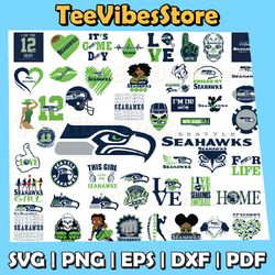 50 Files Seattle Seahawks Team Bundle Svg, Seattle Seahawks svg, NFL Teams svg, NFL Svg, Instant Download