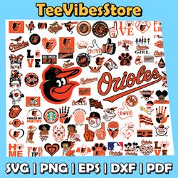 83 Files Baltimore Orioles Team Bundles Svg, Baltimore Orioles Svg, MLB Team Svg, MLB Svg, Instant Download