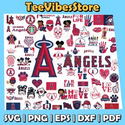 79 Files Los Angeles Angels Team Bundles Svg ,Los Angeles Angels Svg, MLB Team Svg, MLB Svg, Instant Download