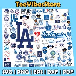 103 Files LA Dodgers Team Bundles Svg, LA Dodgers Svg, MLB Team Svg, MLB Svg, Instant Download