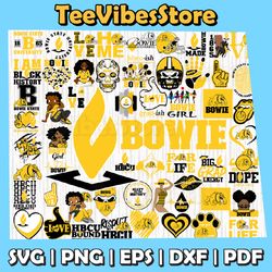 61 Files Bowie State University Team Bundles Svg, Bowie State University SVG, HBCU Team svg, Instant Download