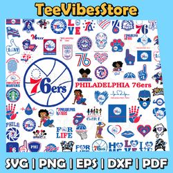 81 Files Philadelphia 76ers Team Bundles Svg,Philadelphia 76ers svg, NBA Teams Svg, NBA Svg, Instant Download