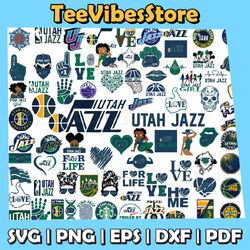 80 Files Utah Jazz Team Bundles Svg, Utah Jazz svg, NBA Teams Svg, NBA Svg, Instant Download