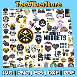 81 Files Denver Nuggets Team Bundles Svg, Denver Nuggets svg, NBA Teams Svg, NBA Svg, Instant Download