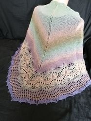 gradient shawl, Shawl, lace shawl, wool shawl, soft shawl