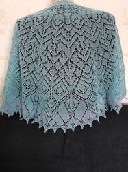Wool blue Shawl, lace shawl, shawl, soft shawl, shawl