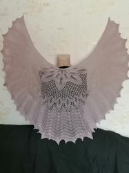 A shawl the color of a dusty rose, Wool Shawl, lace shawl, shawl, soft shawl, shawl