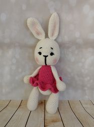 Pink bunny, A stuffed bunny toy, stuffed toy, bunny