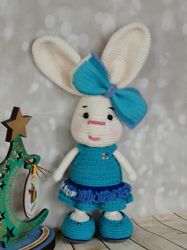 The Hare in blue, A stuffed bunny toy, stuffed toy, bunny