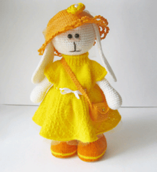 bunny in clothes, knitted bunny, interior bunny, game bunny, bunny in clothes
