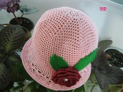 Pink hat, Summer hat, hat, cotton hat, hat with brim
