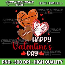 Happy Valentines Day Basketball Baseball Football Boys Mens Png, Sports Ball Png, Baseball, Football Soccer Ball Png